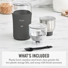 image:imageMarthaStewart ElectricCoffee amp Spice GrinderDual 25oz RemovableBowls StorageLidsStainless Steel BladesOne Touch Pulse Control2in1CompactBeans amp Spices Herbsamp Nuts Linen CreamCaviar Gray